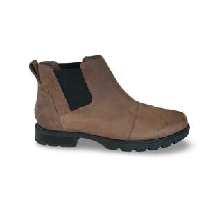 Sorel Emelie III Chelsea Boots Womens Size 7.5 Brown Suede Waterproof Pull On
